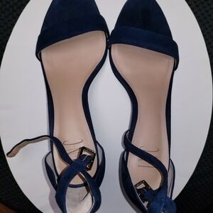 Women's Sz-9M Royal Blue INC (INTERNATIONAL CONCEPTS LOW STRAPS HEEIS